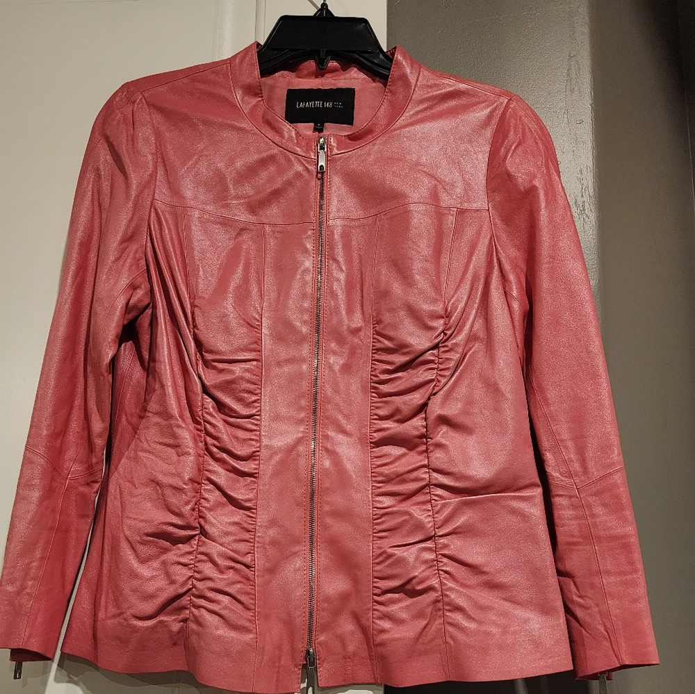 Lafayette 148 Leather Spring Weight Jacket